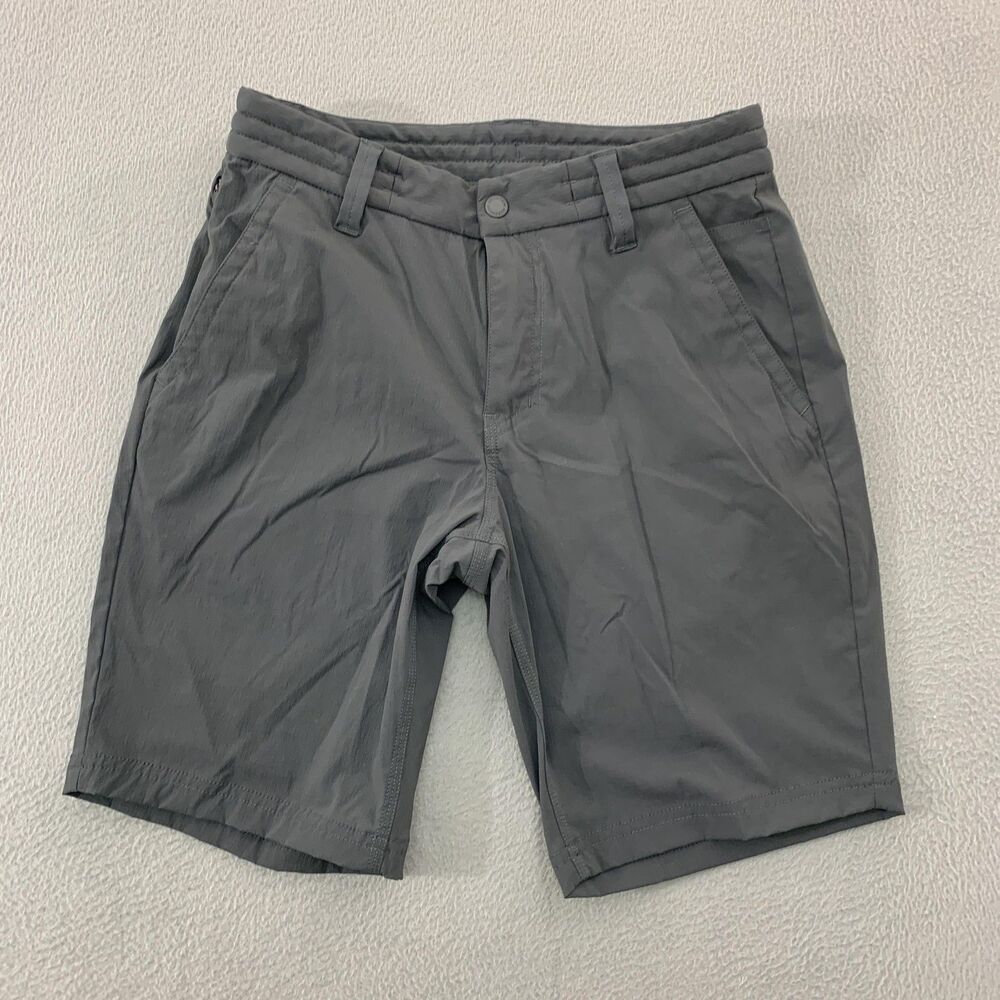 Mountain Hardwear Shorts Mens 28 Gray 9 Inseam Hiking Quick Dry Stretch Zip
